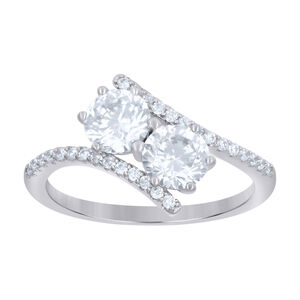 925 Sterling Silver Womens Cubic-Zirconia Fashion Ring Size 8